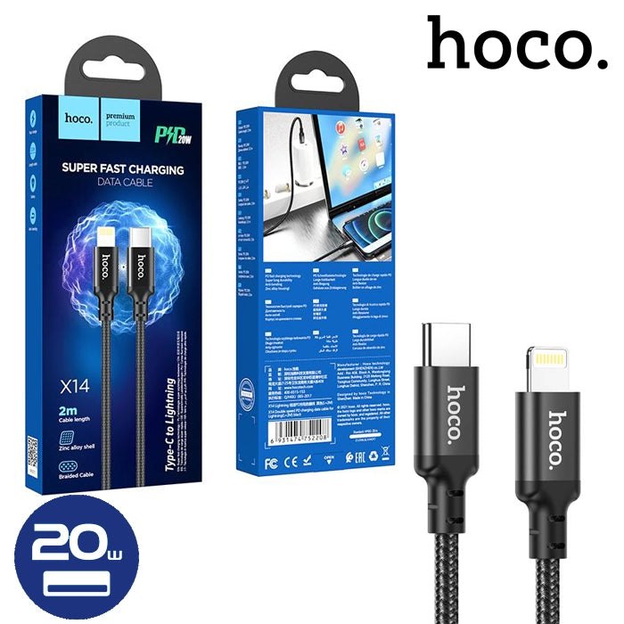 Hoco X14 Charging Cable 2m (Type C to Lightning) 20W