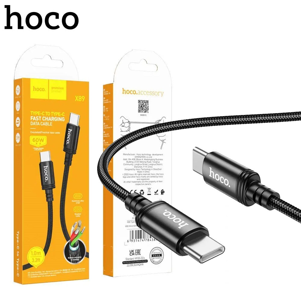 Hoco X89 cable 1 m Type C to Type C 60W