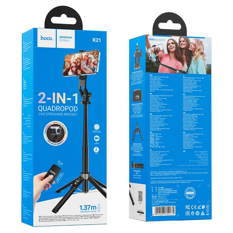 Hoco K21 Quadropod Selfie Stick