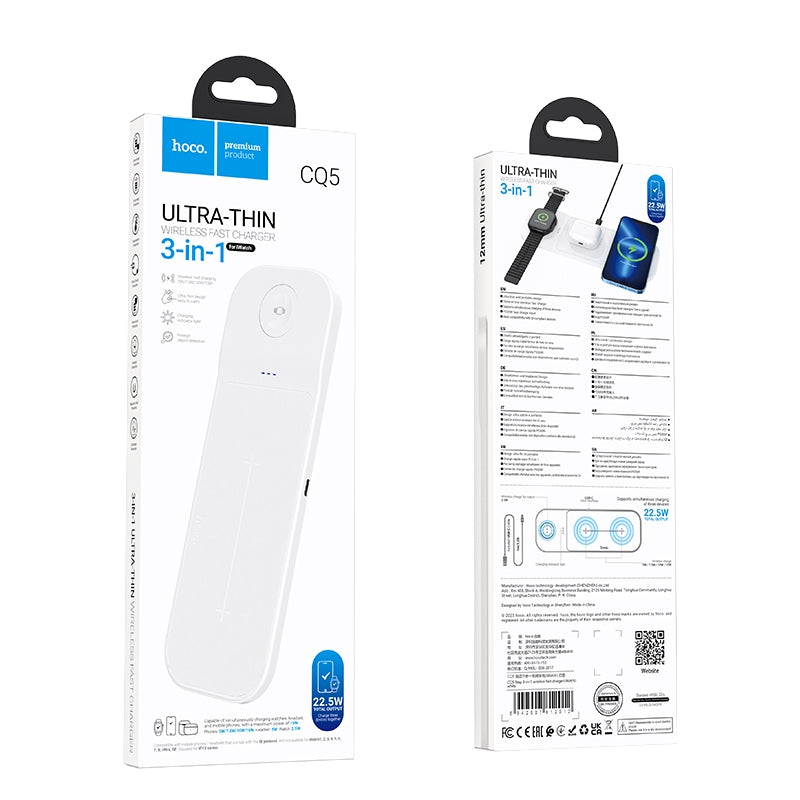 Hoco CQ5 Wireless 3in1 Charger (Apple iWatch)