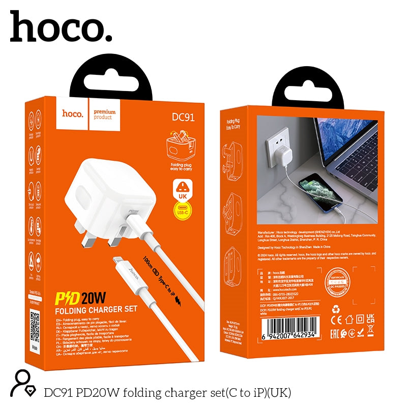 Hoco DC91 Fast Charging set (Lightning) 20W
