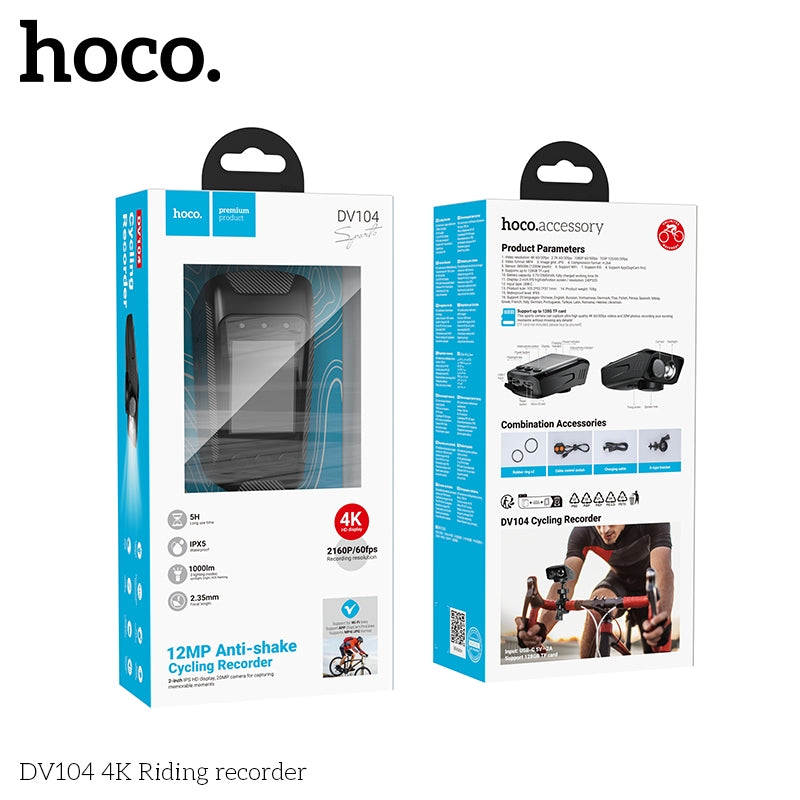 Hoco DV104 4K Anti-shake Bike Video Recorder