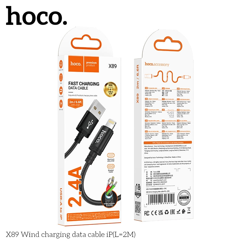 Hoco X89 Charging cable 2m (Lightning)