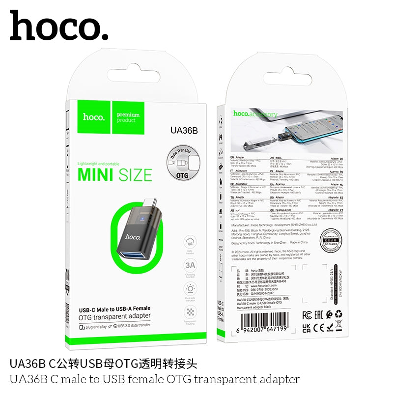Hoco UA36B adapter (Type C male to USB female)