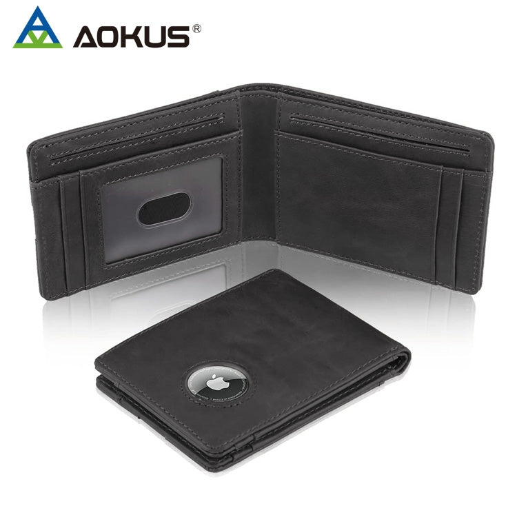 Aokus AW01 AirTag Holder Leather Wallet