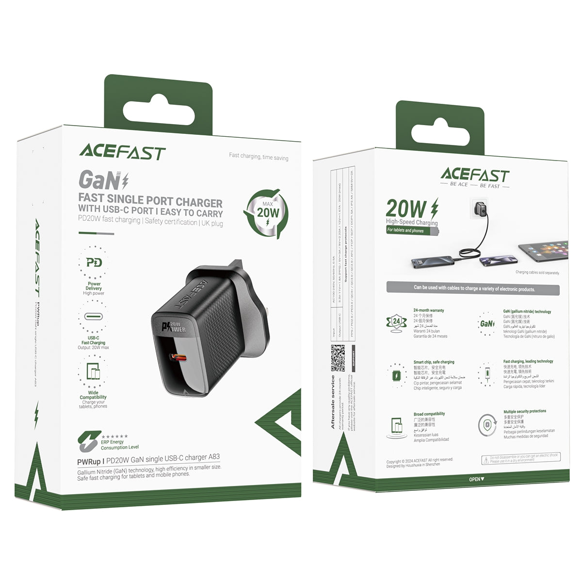 AceFast Fast Charging Plug (Type C) 20W