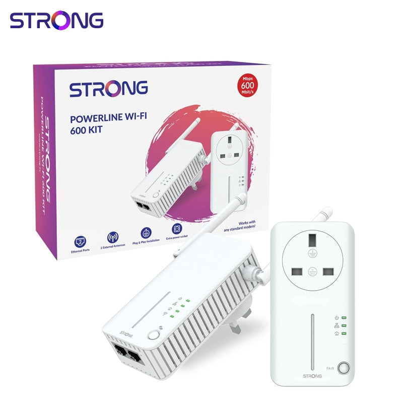 STRONG AV600 Powerline WiFi 600 Kit UK