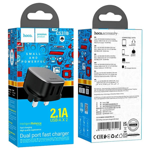Hoco CS31B Charging Plug (Dual USB)