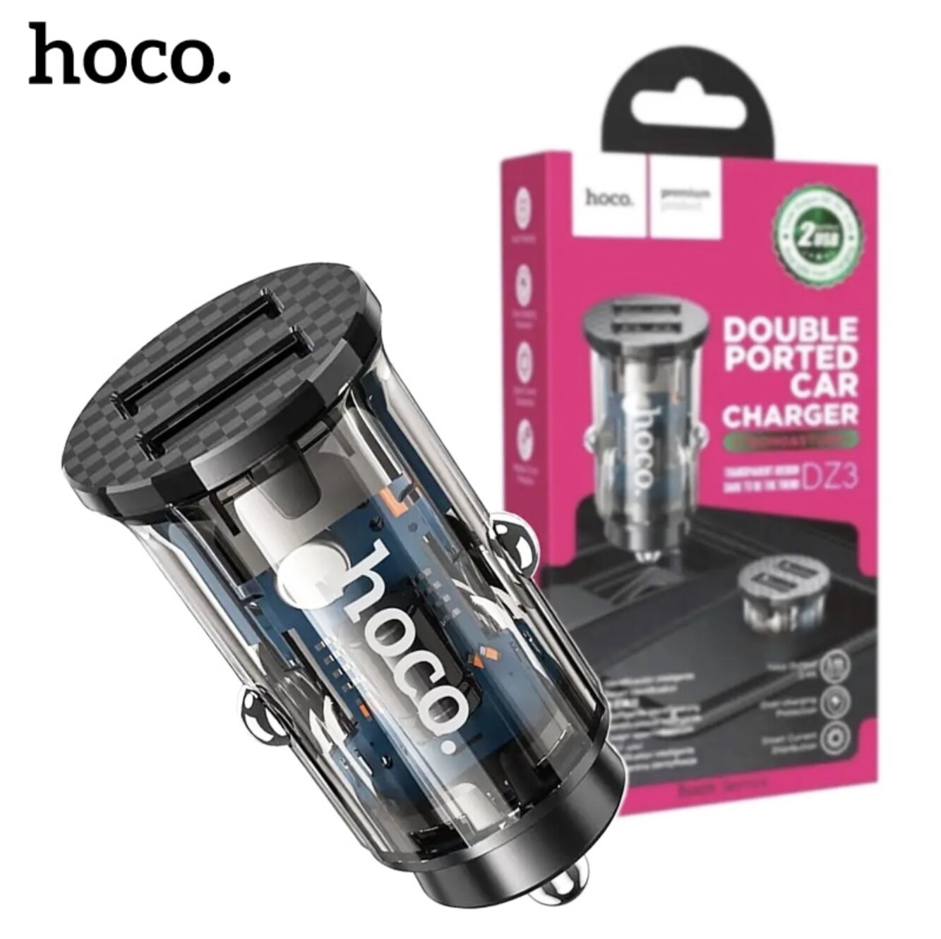 Hoco DZ3 Car Charger (Dual USB)