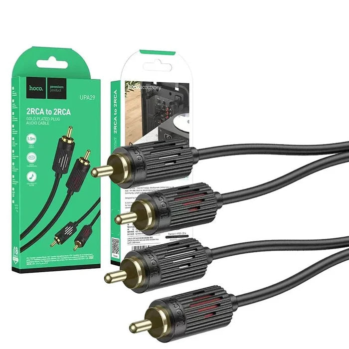 Hoco UPA29 1.5m Cable (Dual RCA to Dual RCA)