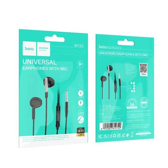 Hoco M123 3.5mm Wired Earphones with Mic