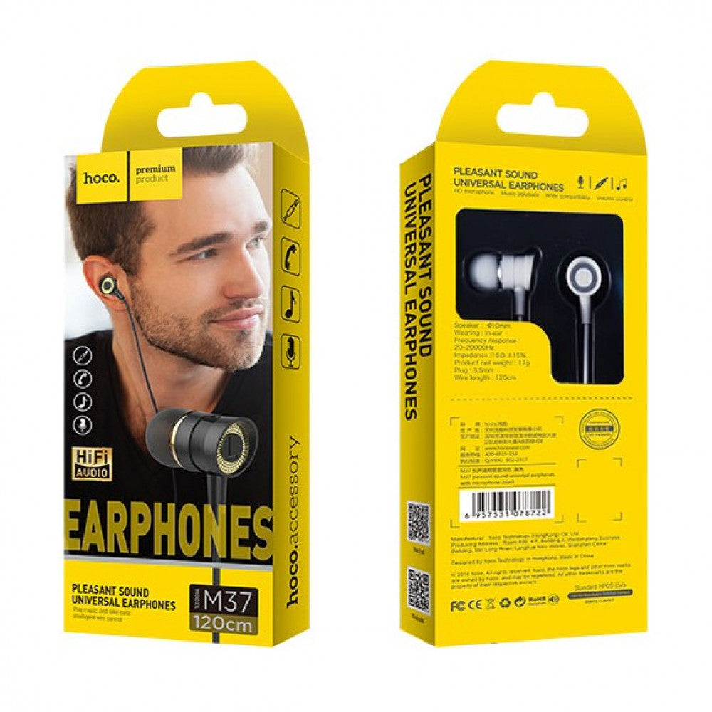 Hoco M37 Wired Earphones with Microphone (3.5mm)