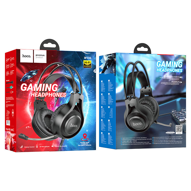 Hoco W106 Gaming Wired Earphones with Mic
