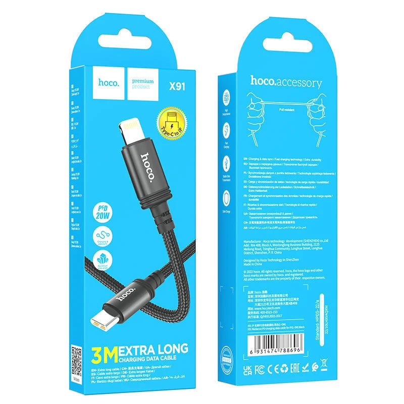 Hoco X91 cable 3 m Type C to Lightning