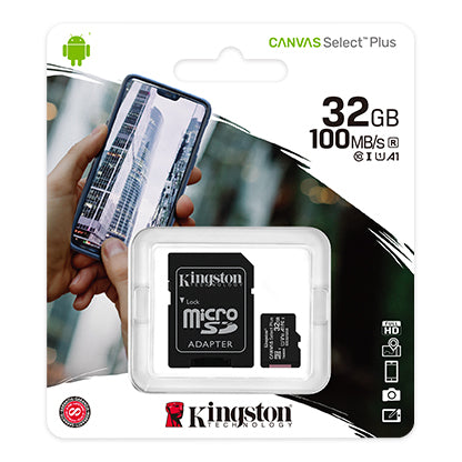 Kingston C10 Micro SD Card (32GB) 100MB/s