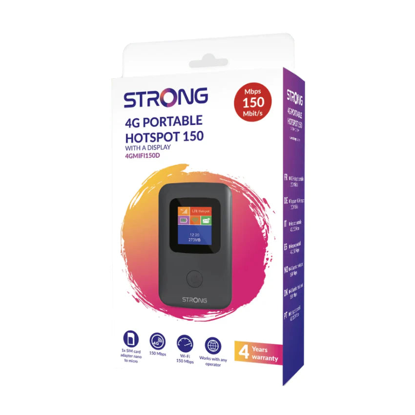 Strong 4G Portable Hotspot Modem with Display (150mbps)