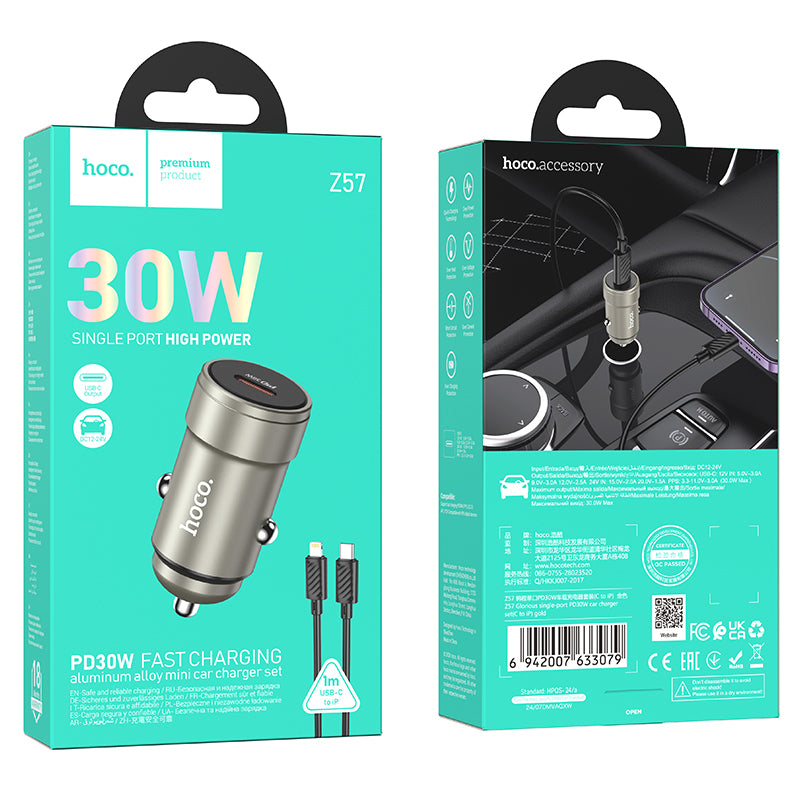 Hoco Z57 Car Charging set (Lightning)