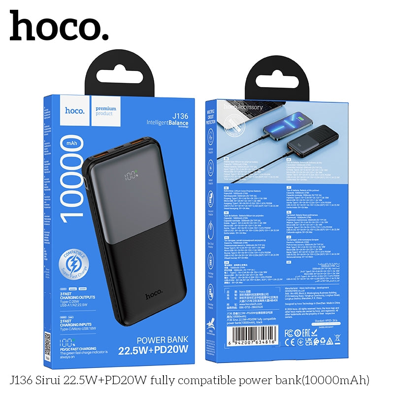 Hoco J136 Fast Charging Power Bank (10000mAh)