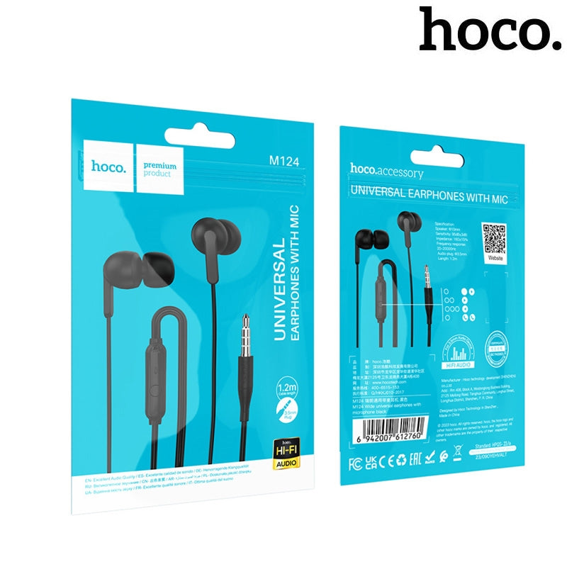 Hoco M124 3.5mm Wired Earphones with Mic