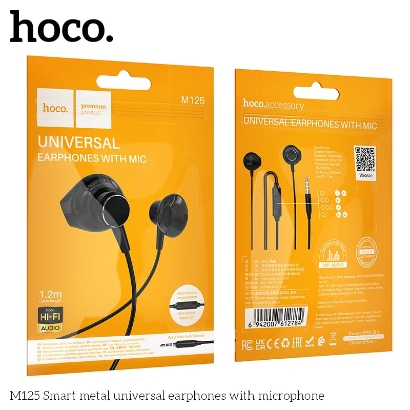 Hoco M125 3.5mm Wired Earphones with Mic