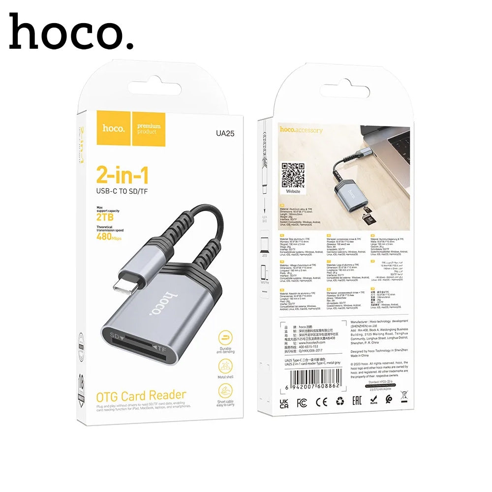 Hoco UA25 Micro SD Card Reader (Type-C)