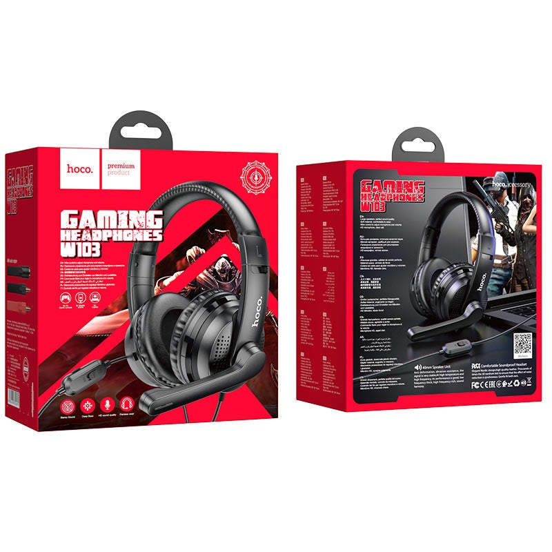 Hoco W103 Gaming Wired Earphones with Mic