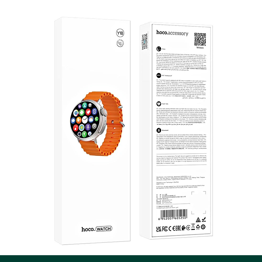 Hoco Y18 Smartwatch (Call Version)